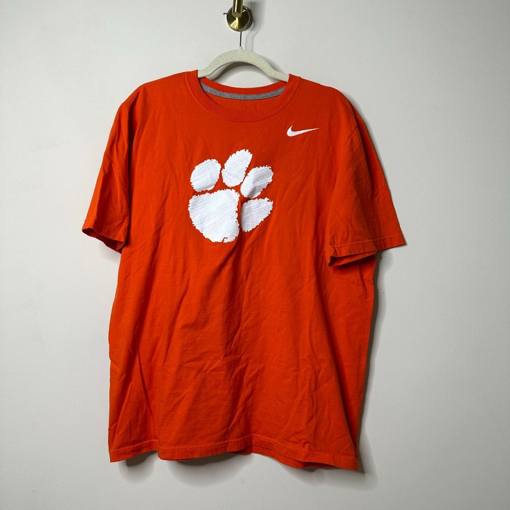 Nike Orange Short Sleeve Clemson Tigers Shirt Men's XL